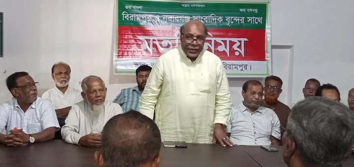 বিরামপুরে সাংবাদিকদের সাথে আলতাফুজ্জামান মিতা'র মতবিনিময়